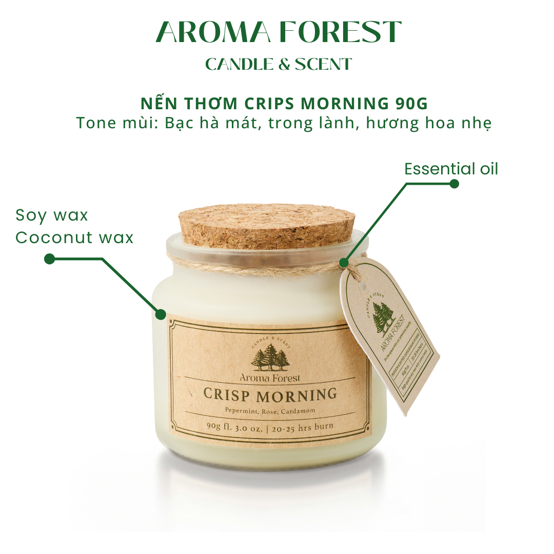 Set Quà Tặng Nến Thơm Cao Cấp Aroma Forest-Nhiều Mùi 90g – hộp mica